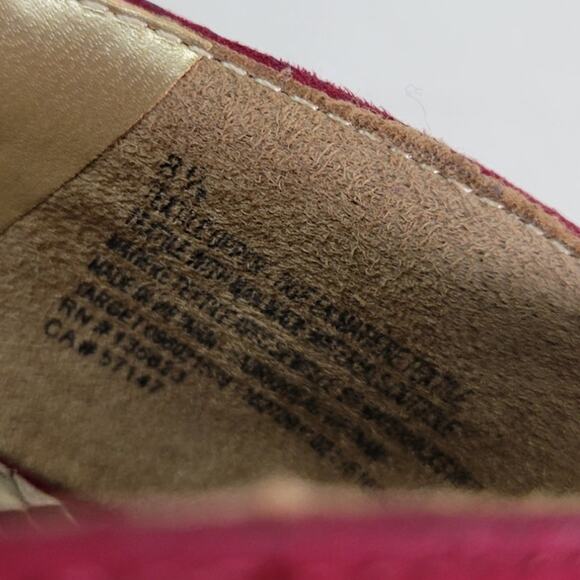 Sam & Libby Shoes Womens Size 8.5 Velvet Red Heels Sexy Flirty Holiday Heels - Picture 9 of 10